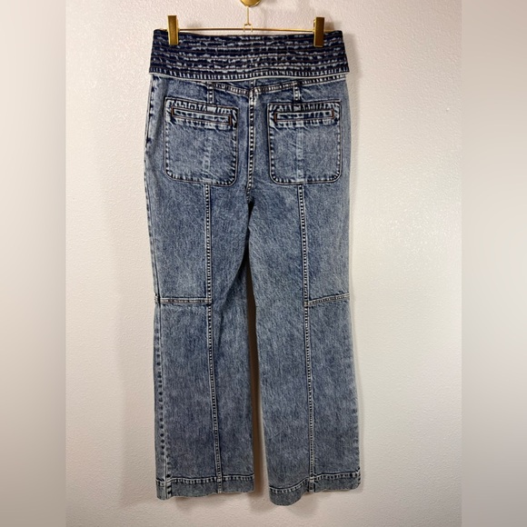 Ulla Johnson NWT Wade Tie Flare Leg Medium Wash Denim Jeans Size 4 - Picture 6 of 15